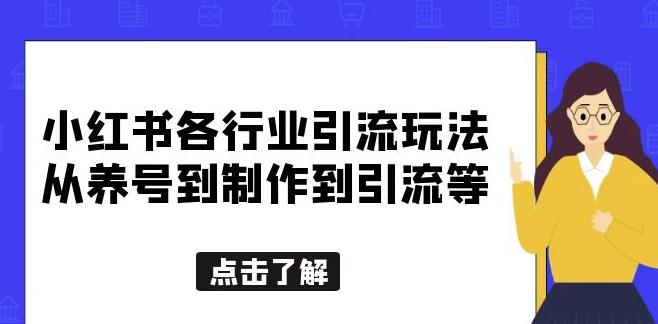 小红书各行业引流玩法，从养号到制作到引流等，一条龙分享[/erphpdown]给你【揭秘】