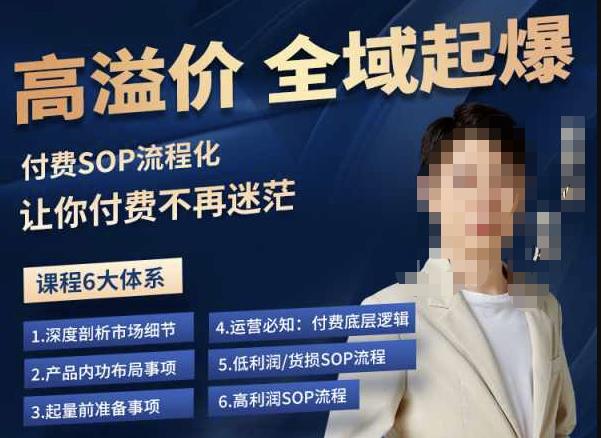 逸风-拼多多高溢价全域起爆,6大课程体系,付费玩法全套实操