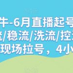 久久疯牛-6月直播起号拉号，拉流/稳流/洗流/控流，​直播间现场拉号，4小时时长