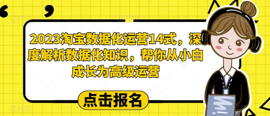 2023淘宝数据化运营14式,深度解析数据化知识,帮你从小白成长为高级运营