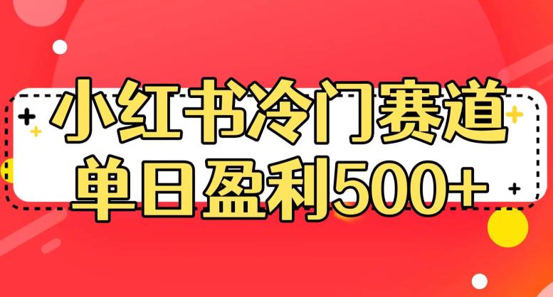 小红书冷门赛道,单日盈利500+【揭秘】
