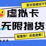 虚拟卡无限撸货，百分百成功下车【仅揭秘】