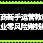 闲鱼电商新手运营教程，闲鱼副业零风险赚钱秘籍