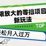 可无限放大的零撸项目，全新玩法，一天单机撸个50+没问题【揭秘】