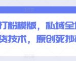 全域打粉模版，私域全域打粉干货技术，原创死抄袭生