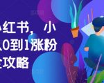 掘金小红书，小红书从0到1涨粉变现全攻略