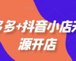 拼多多+抖音小店无货源开店，包括：选品、运营、基础、付费推广、爆款案例等(更新11月)
