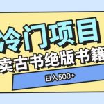 冷门项目，卖古书古籍玩法单视频即可收入大几张【揭秘】