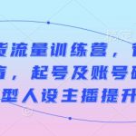 直播带货流量训练营，行业基础术语扫盲，起号及账号破层级，运营型人设主播提升实战