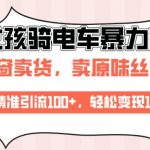 AI起号美女骑电车视频，日精准引流100+，轻松变现1W+