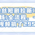 0粉丝短剧拉新(河马剧场)全流程，一个视频搞了2954