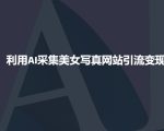利用AI采集美女写真网站引流变现，引流嘎嘎的