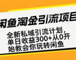 闲鱼淘金私域引流计划，从0开始玩转闲鱼，副业也可以挣到全职的工资