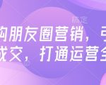 高复购朋友圈营销，引爆私域成交，打通运营全链