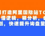 4个月打造阿里国际站TOP店铺，懂逻辑，精分析，会规划，快速提升询盘量