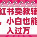 小红书卖教辅资料，0 成本，纯利润，售后成本极低，小白也能月入过W