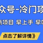 公众号冷门赛道，早上手早吃肉，单月轻松稳定变现1W【揭秘】