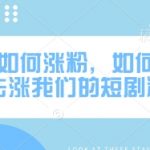 网剧如何涨粉，如何精准地去涨我们的短剧粉丝