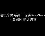 超级个体系列，玩转DeepSeek·自媒体IP训练营，deepseek教程