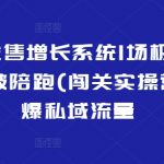 裂变式发售增长系统1场极速动销裂变爆破陪跑(闯关实操营)，引爆私域流量