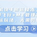 安卓手机快手搬运技术，卡魔法实拍+开飞行+MT管理器，纯搬运玩法，无需剪辑