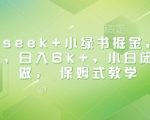 Deepseek+小绿书掘金，最新蓝海赛道，日入6k+，小白闭眼也要做， 保姆式教学