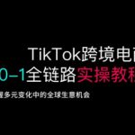 TikTok跨境电商从0-1全链路全方位实操教程，把握多元变化中的全球生意机会