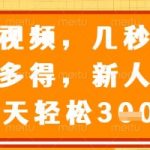 审核视频，几秒一单，多劳多得，新人小白一天轻松3张【揭秘】