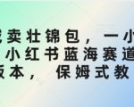 私域卖壮锦包，一小时3张，小红书蓝海赛道3.0版本， 保姆式教学