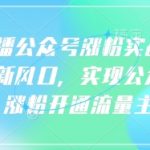 语音直播公众号涨粉实战指南，你抓住新风口，实现公众号快速涨粉开通流量主