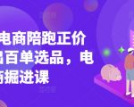 小红书电商陪跑正价课，小红书官方认证电商讲师教学，日出百单选品，电商掘进课