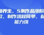 3D动画养生，5条作品涨粉5万，条条爆款，制作流程简单，私域变现能力强
