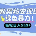 最新男粉自动变现，走女人的赛道，挣男人的钱，小白轻松上手，轻松日入5张