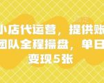 快手小店代运营，提供账号即可，团队全程操盘，单日稳定变现5张【揭秘】