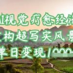 AI视觉疗愈经济：用ai重构超写实风景视频，单日变现多张