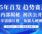 2025年首次公开，真正的事业型赛道，客咨不断，单月轻松破W