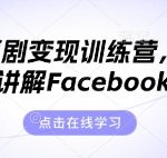 海外短剧变现训练营，从0-1全面讲解Facebook短剧