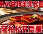用AI做精美美食图，无需专业设备拍摄，轻轻松松开启副业