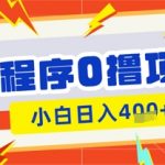 微信小程序小游戏0撸看广告挣收益，小白日入多张