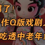 用Ai制作Q版戏剧人物，手把手教你吃透中老年经济，5分钟一个成品，多渠道变现