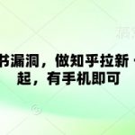 卡小红书漏洞，做知乎拉新 一天3张起，有手机即可