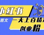 小红书模版一张图片一天轻松引流上百创业粉
