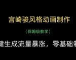 宫崎骏风格动画制作，一键生成流量暴涨，保姆级教学