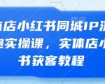 实体店小红书同城IP深度陪跑实操课，实体店小红书获客教程