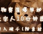 宠物赛道爆单秘籍：AI+数字人10分钟造爆款，日入1k