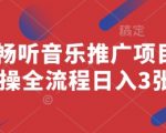 番茄畅听音乐推广项目，实操全流程日入3张