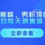 重回即颠峰，男粉项目重磅回归，平均每天销售额1-4W