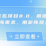 淘宝虚拟项目8.0，用信息差吃透蓝海需求，用矩阵放大收益