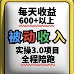 被动收入实操3.0项目，每天收益6张+以上，能长期操作