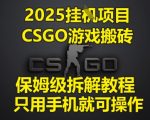 2025挂G项目，CSGO游戏搬砖，保姆级拆解教程，只用手机就可操作【揭秘】
